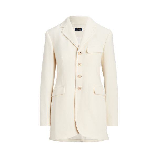 Wool-Blend Herringbone Blazer-Jacket