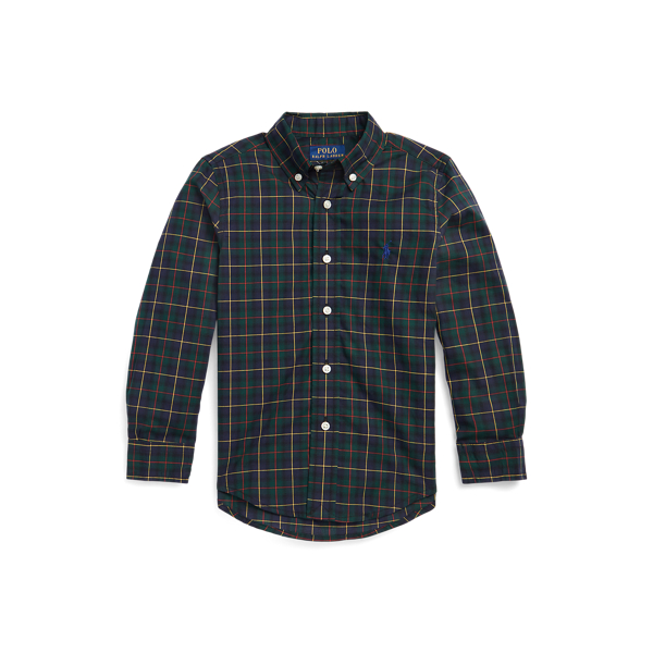 Plaid Cotton Poplin Shirt