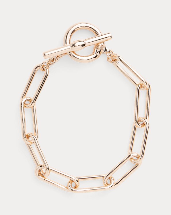 Bracelet flexible doré en chaîne
