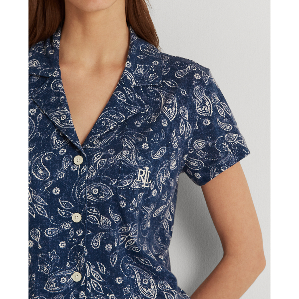 Lauren Capri katoenmix slaapset in paisleyprint 5