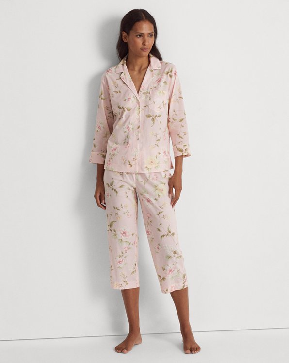 Pyjama capri fleuri en jersey Ralph Lauren Femme Vêtements Sous-vêtements vêtements de nuit Peignoirs 