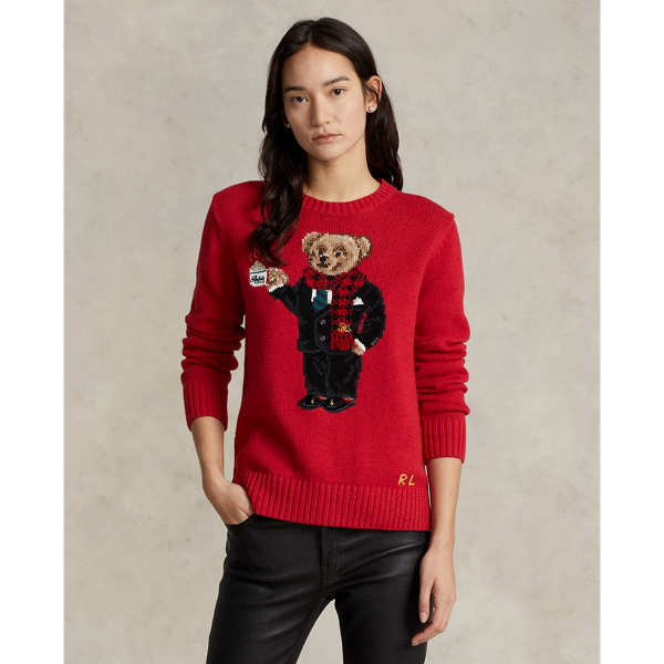 Ralph Lauren Kids Bear Knitwear Jumper Blue 3T