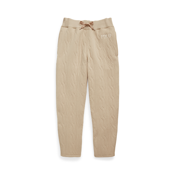 Logo Cable-Quilted Jersey Trousers