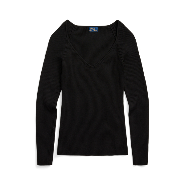 Pull côtelé en laine mélangée stretch pour Women | Ralph Lauren® CH