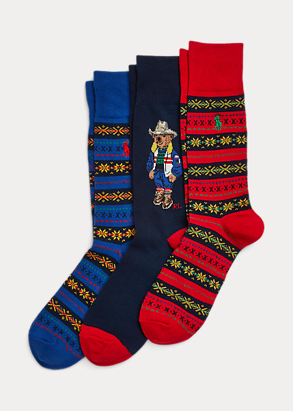 ralphlauren.com | Polo Bear & Fair Isle 3-Sock Gift Set
