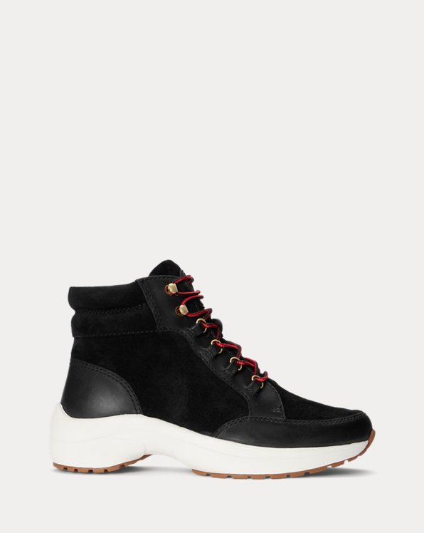 Rylee Suede and Leather High-Top Trainer