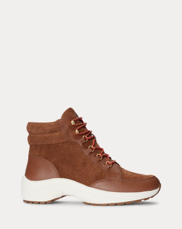 Rylee Suede and Leather High-Top Trainer