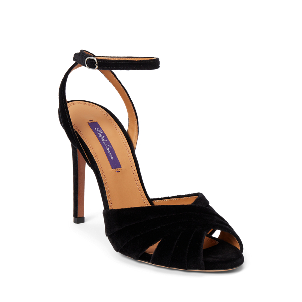 Ralph Lauren Collection Bacall II Velvet Sandal 2