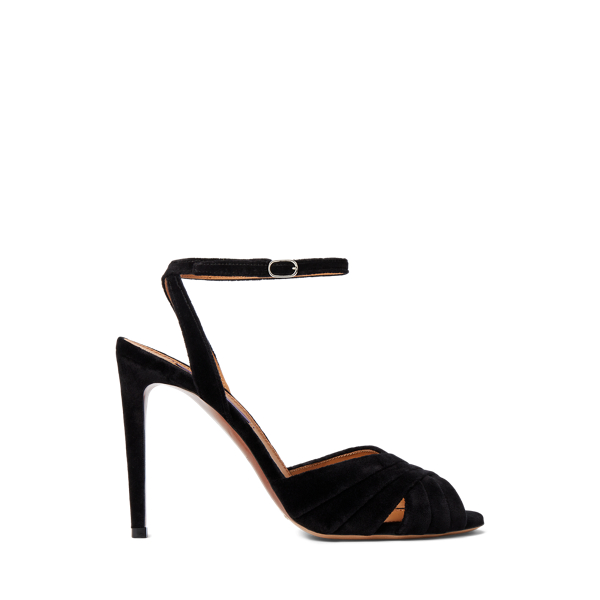 Ralph Lauren Collection Bacall II Velvet Sandal 1