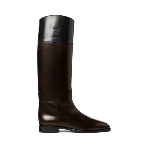 Ralph Lauren Collection Sabrena Burnished Calfskin Boot 1