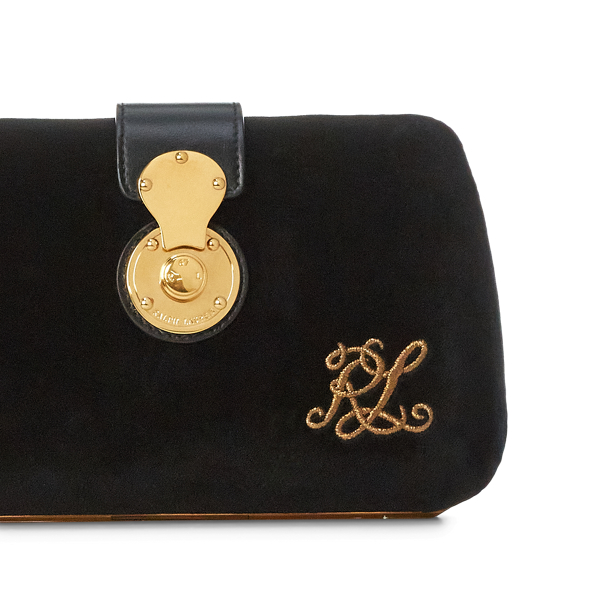 Ralph Lauren Collection Fluwelen Ricky clutch 5