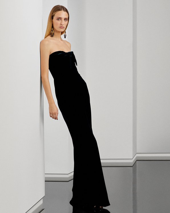 Ralph Lauren Halter Dress cream-black allover print elegant Fashion Dresses Halter Dresses 