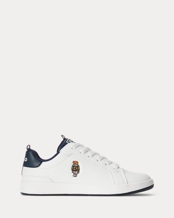 Polo Bear Faux-Leather Court Trainer