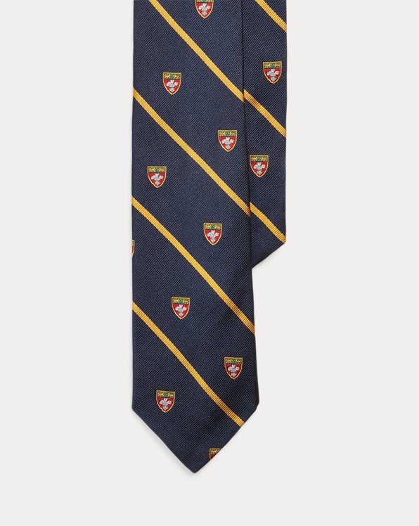 Gestreepte zijden stropdas
