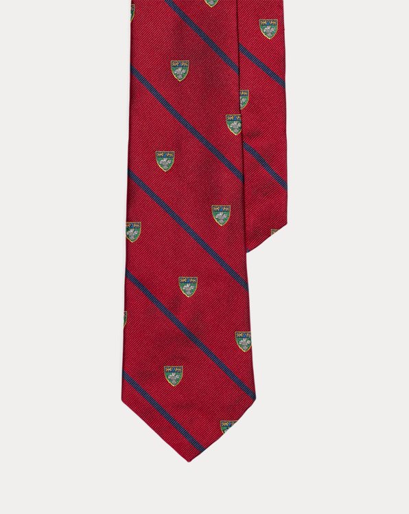 Gestreepte zijden stropdas