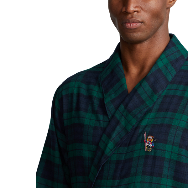 Polo Ralph Lauren Peignoir Polo Bear en flanelle écossaise 4