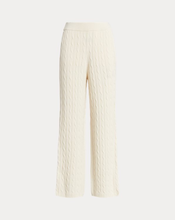 Cable-Knit Wool-Cashmere Trouser