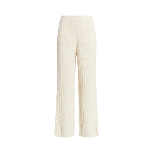 Cable-Knit Wool-Cashmere Trouser