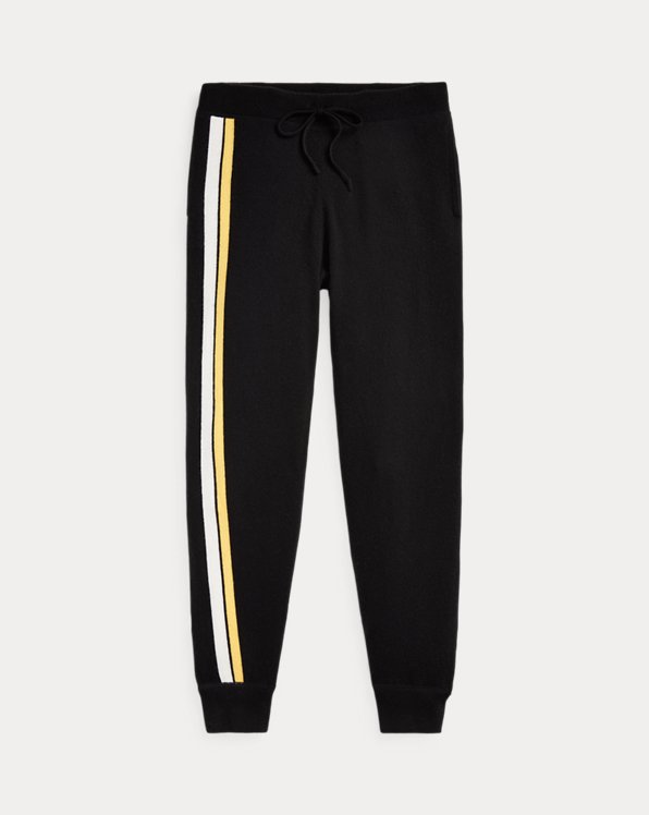 Striped Wool-Cashmere Joggers