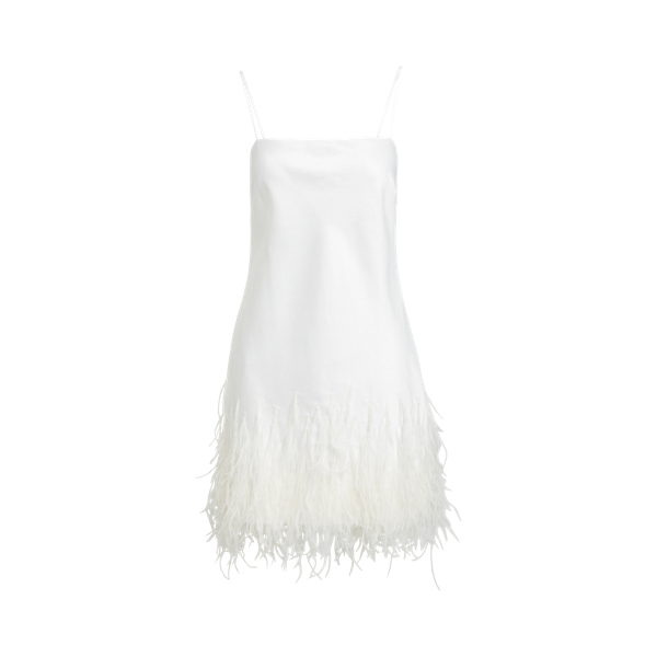 Robe de cocktail en satin à plumes pour Women | Ralph Lauren® FR