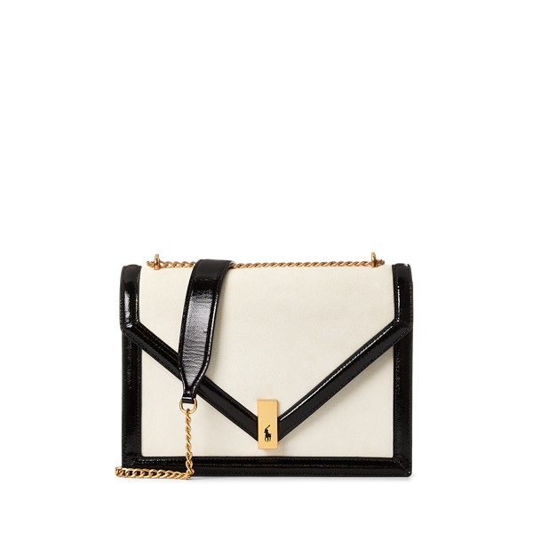 Polo ID Suede Envelope Chain Bag