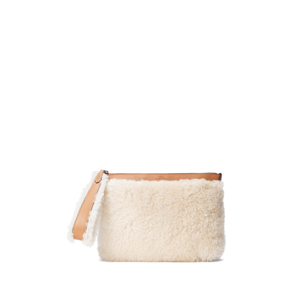 Clutch enveloppe en peau lainée