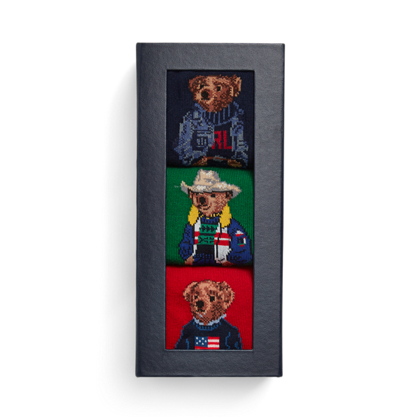 Coffret 3 paires chaussettes Polo Bear pour Men | Ralph Lauren® FR
