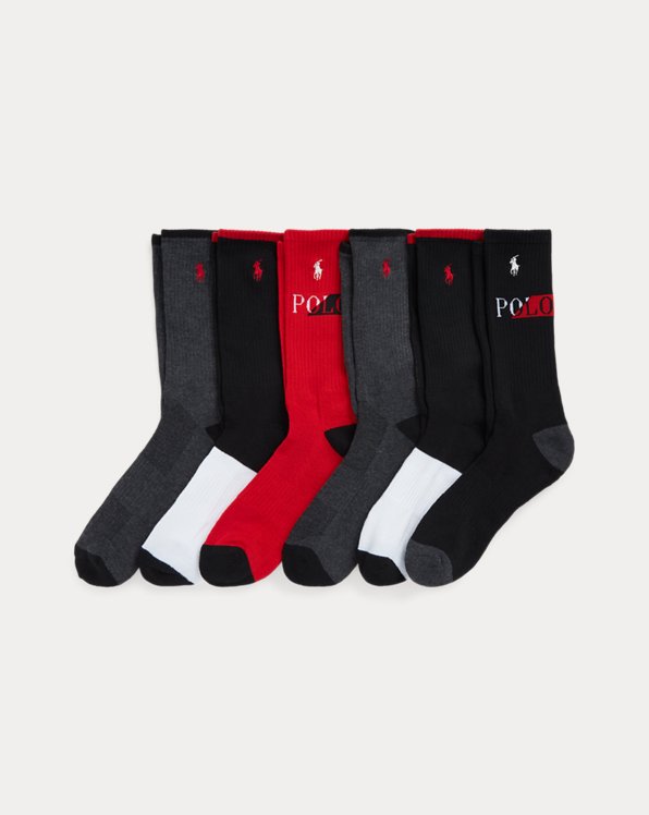 6 paires chaussettes sport logo bicolore