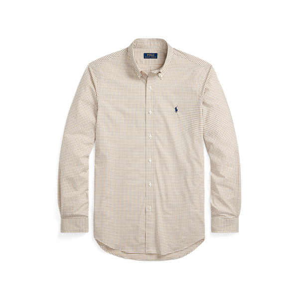 Classic Fit Gingham Stretch Poplin Shirt