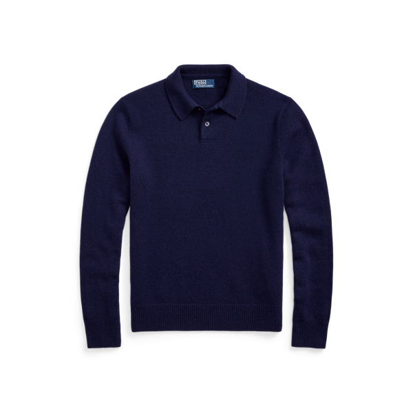 Pull col polo en cachemire