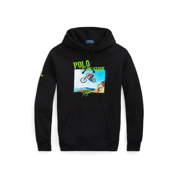 Sweat à capuche et motif en molleton