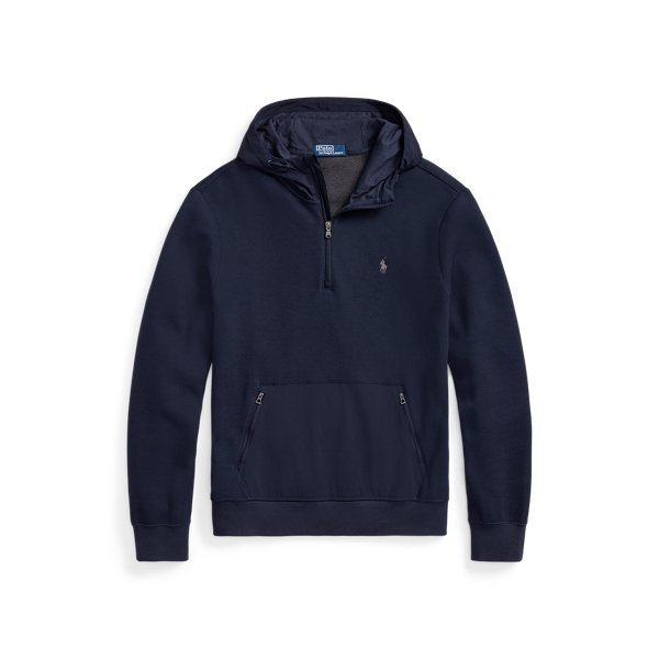 Sweat à capuche hybride demi-zippé