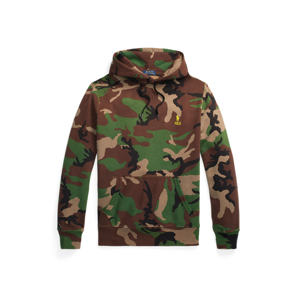 Camisola com capuz em tecido polar Camo