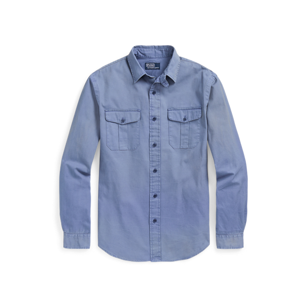 Camisa de trabalho de sarja Classic-Fit