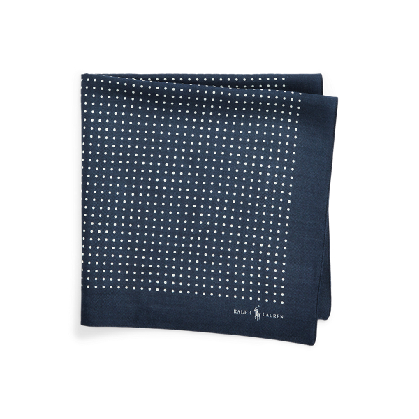 Bandana à pois en laine et soie