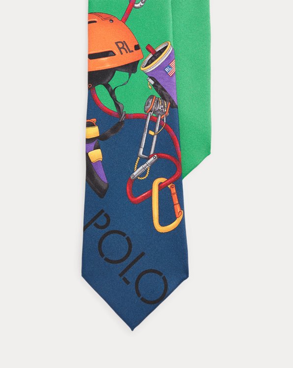 Zijden stropdas met print