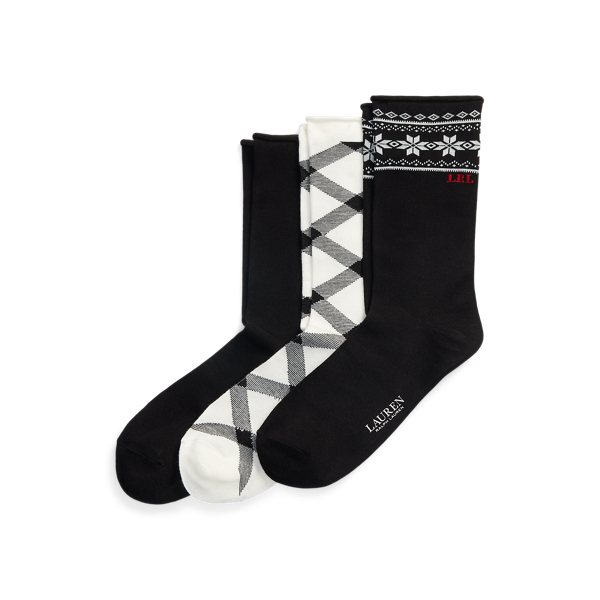 3 paires de chaussettes roulottées