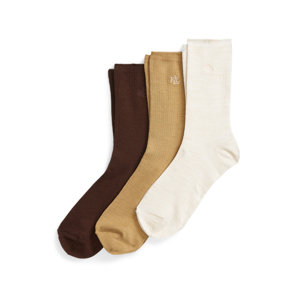 3 paires de chaussettes laine mélangée pour Women | Ralph Lauren® FR