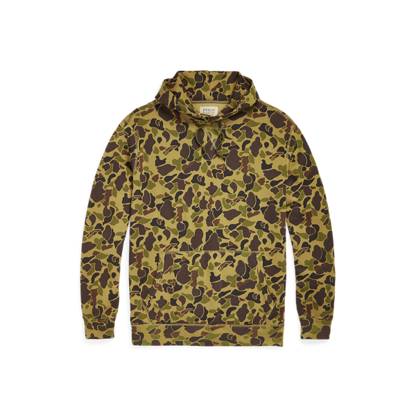 Camisola com capuz em tecido polar Camo