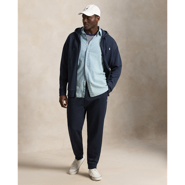 Sleek and sporty thanks to their smooth double-knit fabric, these Big & Tall jogging bottoms are great for the gym or for kicking back at the weekend.