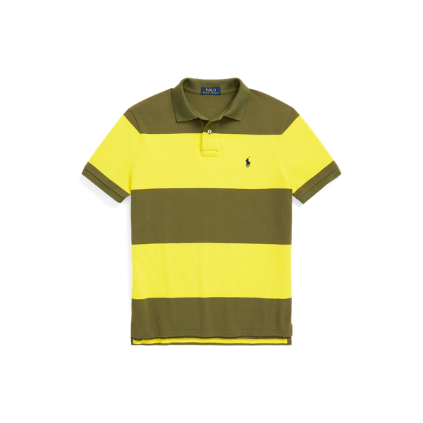 Camisa Polo malha riscas Custom Slim Fit