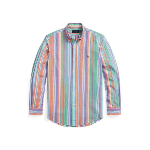 Camisa às riscas Oxford Custom Fit