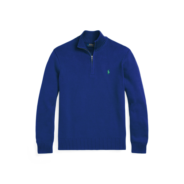 Pull demi-zippé en coton