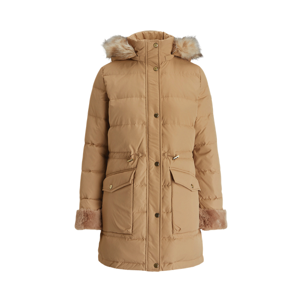 Faux FurTrim Hooded Down Coat voor Women Ralph Lauren® NL