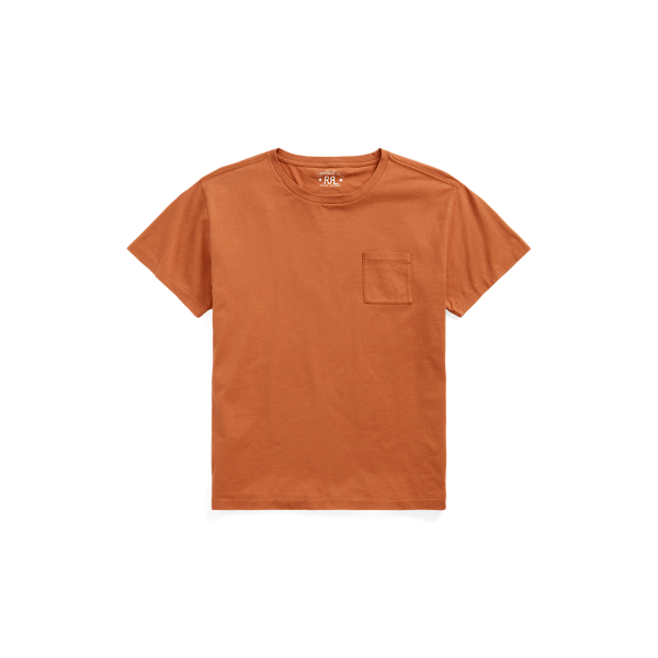 T-shirt à poche teint en pièce