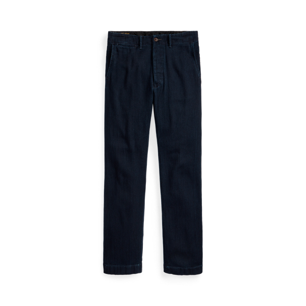 Indigo Herringbone Officer’s Pant