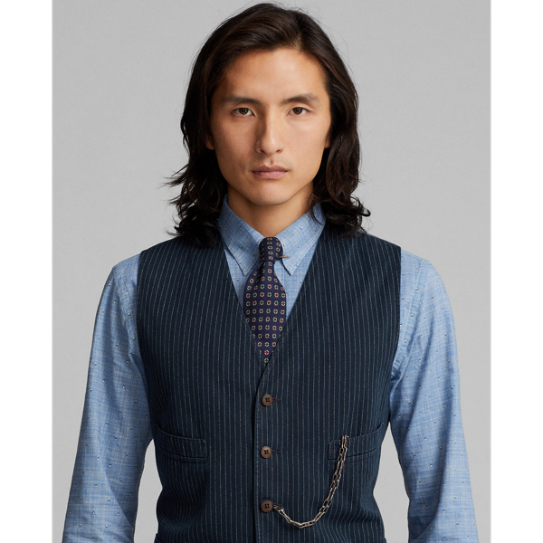 Pinstripe Herringbone Waistcoat