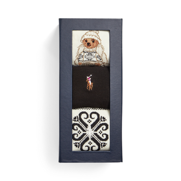 Coffret 3 paires chaussettes Polo Bear pour Women | Ralph Lauren® FR