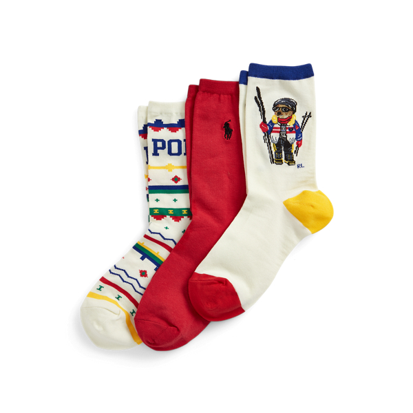 Coffret 3 paires chaussettes Polo Bear pour Women | Ralph Lauren® FR