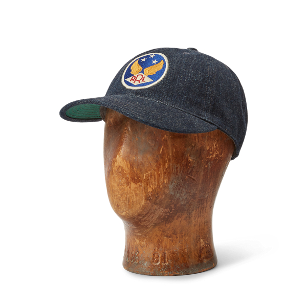 Winged-Logo Denim Ball Cap